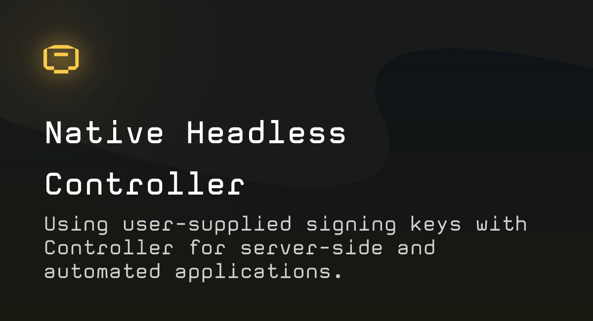 Native Headless Controller – Cartridge Documentation